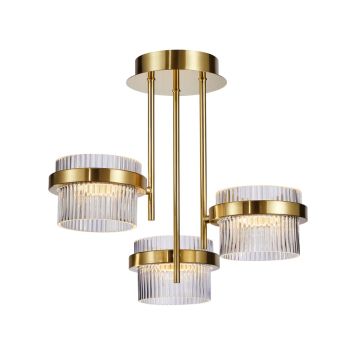 Italux Tiara PND-77362-3-24W-GD Plafonlámpa 3x24W/LED 3000K 2603lm IP20