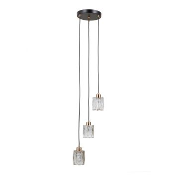 Italux Torno PND-40813-3R-BK-HBR Függőlámpa 3x40W/E14 IP20