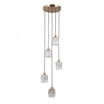 Italux Torno PND-40813-5R-HBR Függőlámpa 5x40W/E14 IP20