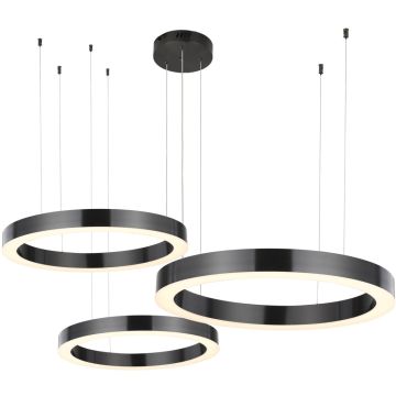 Step Into Design CIRCLE 3in1 ST-8848-40+60+80 black Függőlámpa 3x93W/LED 3000K 8835lm IP20