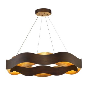 Quintiesse Vaughan QN-VAUGHAN-P-L-BRZ-GD Függőlámpa 1x105W/LED 3000K 1854lm IP20