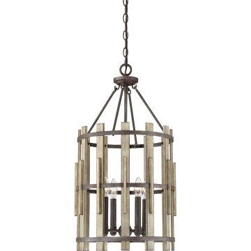 Quoizel WOOD HOLLOW QZ-WOOD-HOLLOW-4P Függőlámpa 4x60W/E14