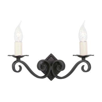 Elstead Lighting RECTORY RY2A-BLACK Fali lámpa 2x60W/E14
