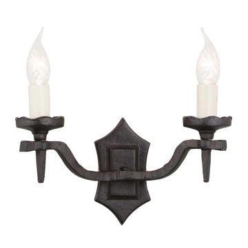 Elstead Lighting RECTORY RY2B-BLACK Fali lámpa 2x60W/E14