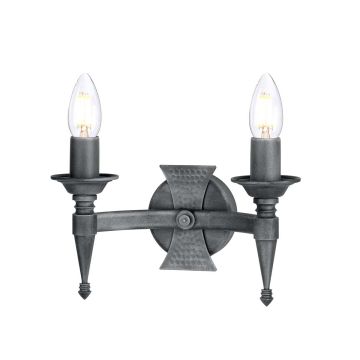 Elstead Lighting SAXON SAX2-BLK-SIL Fali lámpa 2x60W/E14