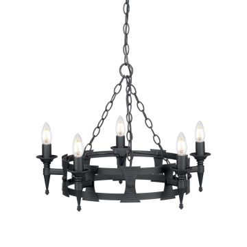 Elstead Lighting SAXON SAX5-BLK Csillár 5x60W/E14