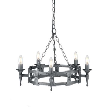 Elstead Lighting SAXON SAX5-BLK-SIL Csillár 5x60W/E14