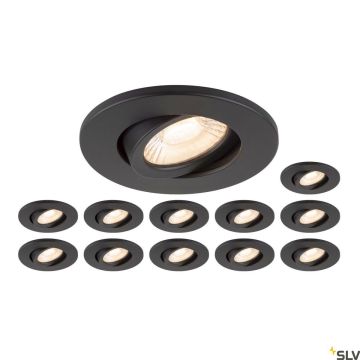 SLV UNIVERSAL DOWNLIGHT 1007273 Beépíthető spotlámpa 1x8W/LED 2700K|3000K|4000K|6500K 560lm|610lm|680lm|640lm IP20