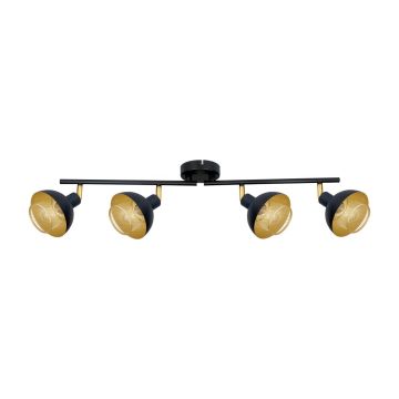 Italux Savio SPL-27357-4-BK-GD Spotlámpa 4x40W/E14 IP20