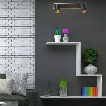 Light Prestige Parma LP-0612/2WS BK Spotlámpa 2x50W/GU10 3000K|4000K|6000K IP20