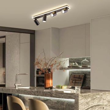 Light Prestige Parma LP-0612/4C BK Spotlámpa 4x50W/GU10 3000K|4000K|6000K IP20