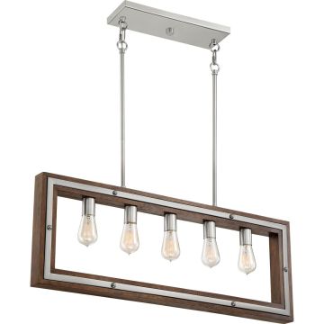 Quoizel WESTERLY QZS-WTY536BN Függőlámpa 5x60W/E27