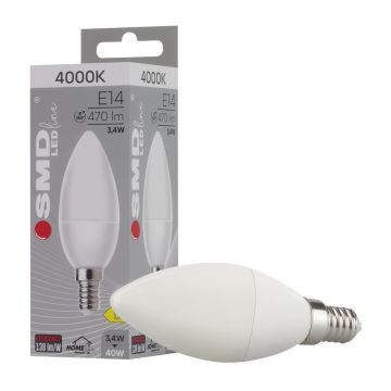 SMD LED HOMEline ZAR0083SLL Villanykörte 1x3,4W/E14 4000K 470lm IP20
